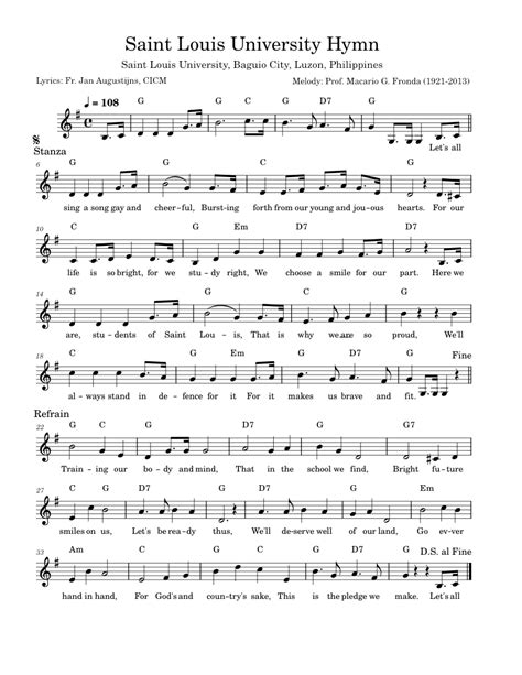 msu hymn lyrics|Saint Louis University Hymn – Macario G. Fronda .